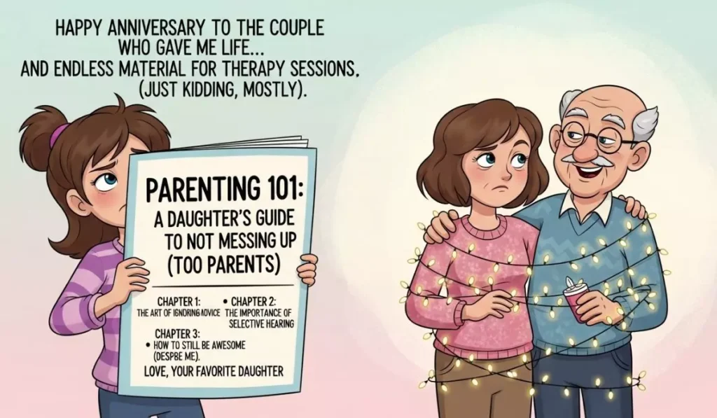 Best Funny Anniversary Quotes for Parents from Daughter