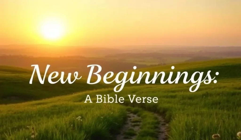 Bible Verse About New Beginnings