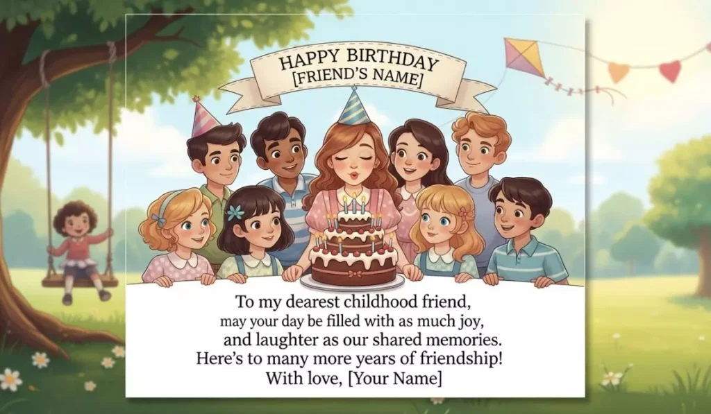 Birthday Wishes For A Childhood Friend Female