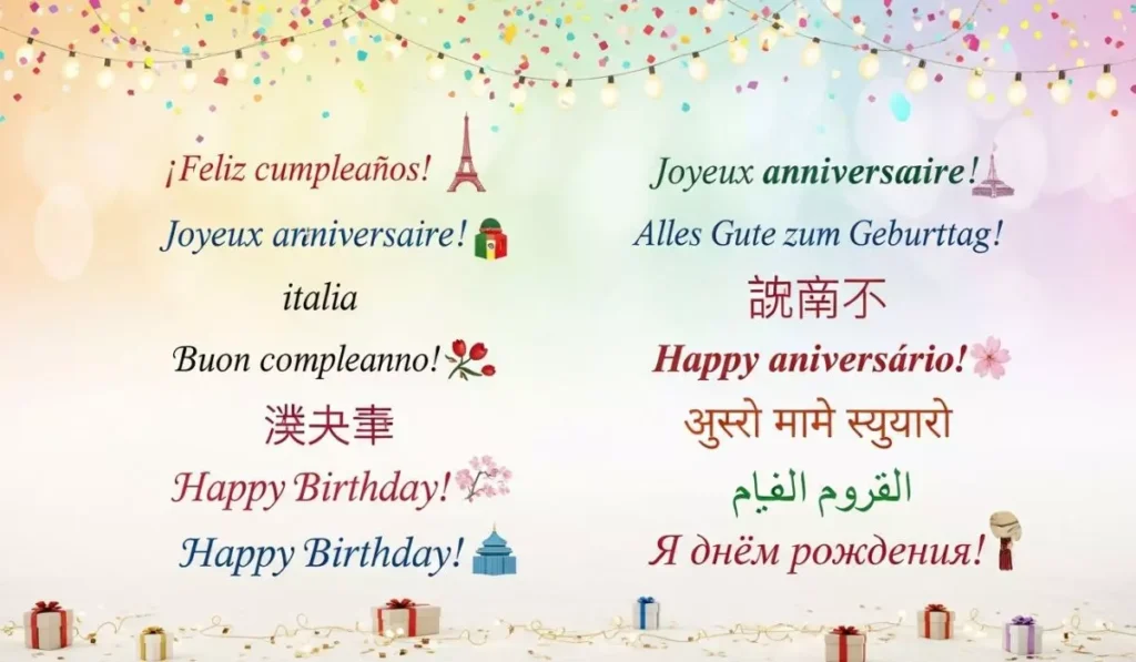 Birthday Wishes For A Female Friend In Different Language