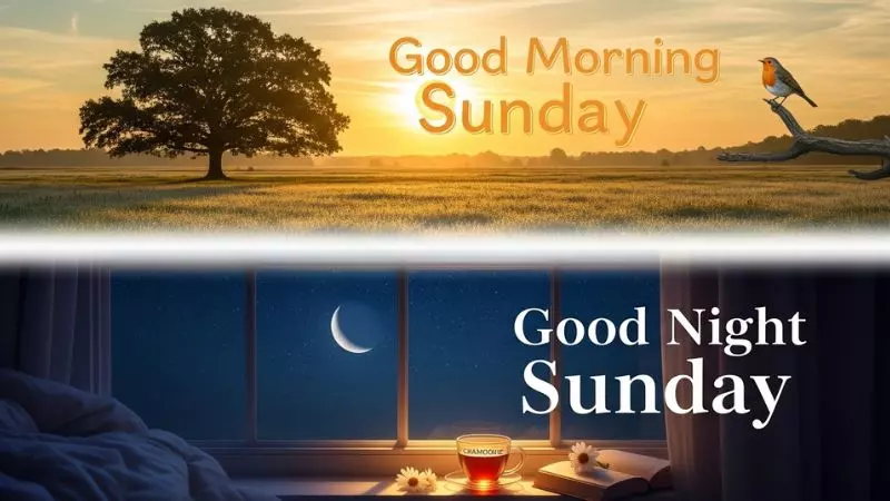 Good Morning & Good Night Sunday Wishes