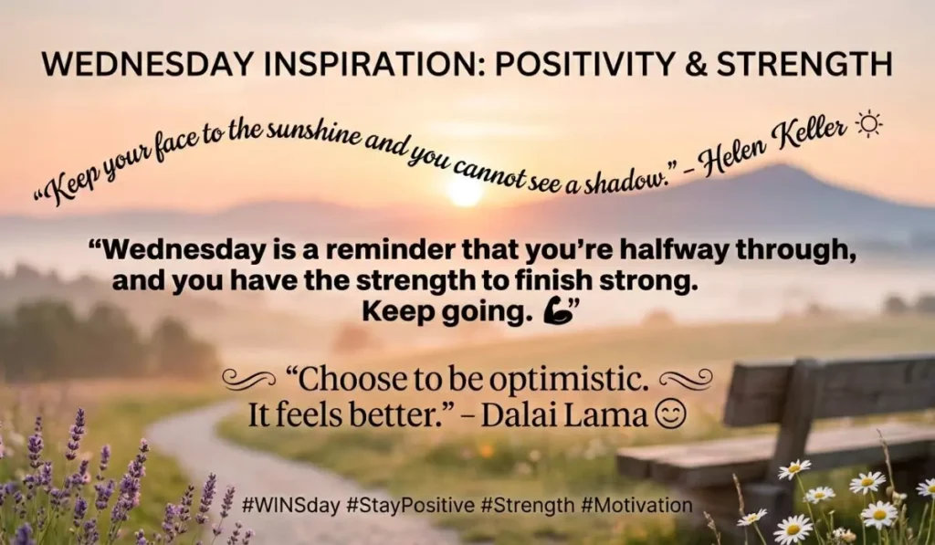 Inspirational Wednesday Quotes for Positivity and Strength