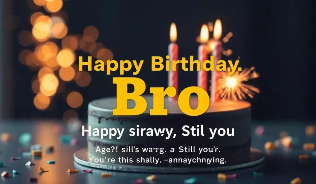 Sarcastic and Savage Short Funny Birthday Wishes for Brother