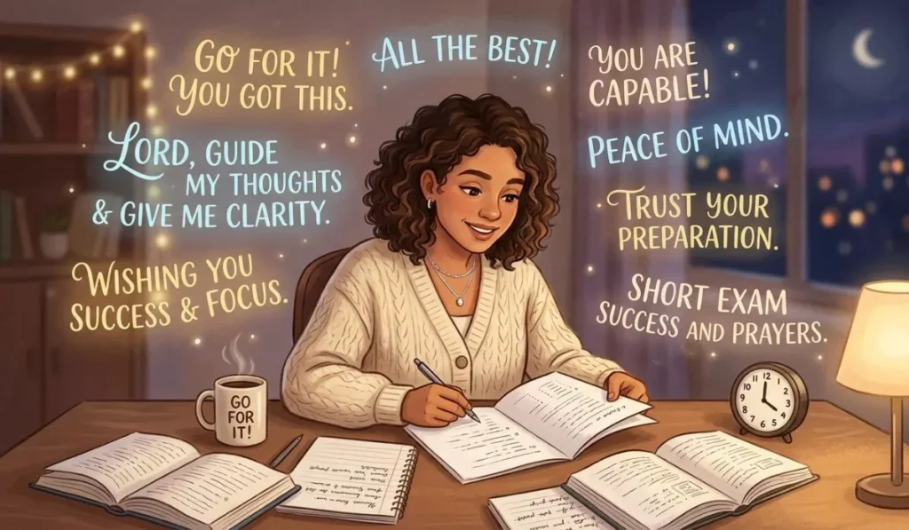 Short Exam Success Wishes And Prayers