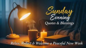 220+Sunday Evening, Quotes & Blessings – Relax, Reflect & Welcome a Peaceful New Week