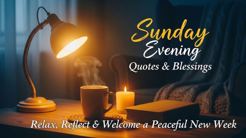 220+Sunday Evening, Quotes & Blessings – Relax, Reflect & Welcome a Peaceful New Week