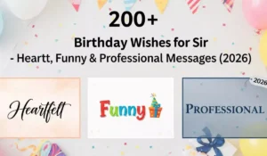 200+ Birthday Wishes for Sir – Heartfelt, Funny & Professional Messages (2026)