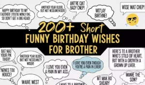 200+ Short Funny Birthday Wishes for Brother (Hilarious, Cheeky and One-Liners)